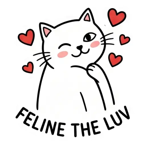 funny, cat, love, romantic, love you, WhatsApp, sticker, valentine (20)